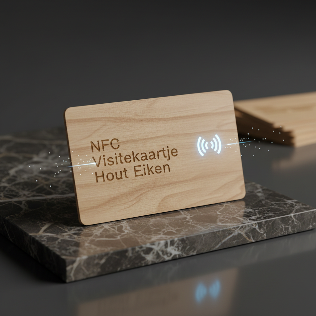 NFC Visitekaartje Hout Eiken