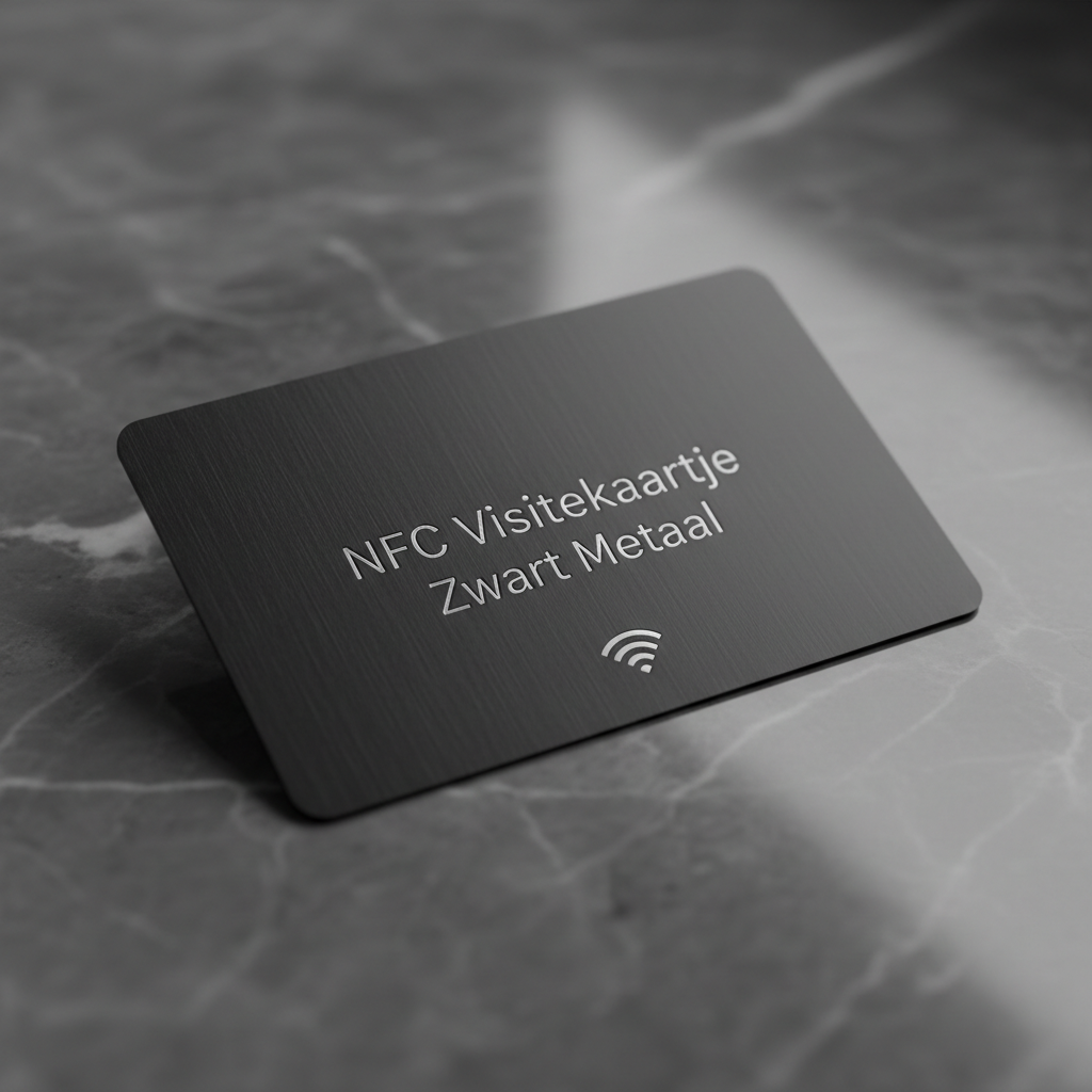 NFC Visitekaartje Zwart Metaal